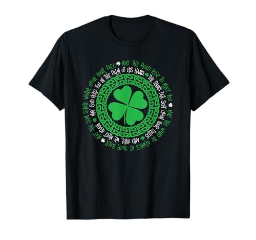 Irish Blessing Celtic Knot 4 Leaf Clover - St. Patrick's Day T-Shirt, S