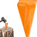 1 Pcs 4 Lbs Wood Splitting Wedges Manual Log Splitter Wedge 4-Direction Diamond Design Forged Steel Tool for Easy Wood Splitting Splits Firewood into 4 Pieces Less Effort(Orange)