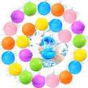 24Pcs Reusable Water Balloons, Summer Water Toys, Magnetic Water Ball for Outdoor Games, Pool Toy, Beach Toys for Kids