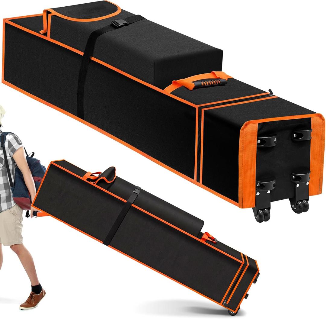 10 x 10 x 62 inch Tent Bag Replacement Bag with Roller Wheels & Handles, 800D Heavy Duty Waterproof Canopy Bags for Pop Up Tents Carrying, Easy Transport & Durable Protection