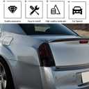Hoolcar Tail Light Lamp Cover Guard Trim Bezel Frame Decor Exterior Accessories Compatible with 2011-2014 Chrysler 300, Smoked Black