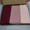 Floroom Wedding Arch Draping Fabric 3 Panels 20Ft Chiffon Fabric Drapes Arbor Drapery Wedding Ceremony Reception Swag Decorations (Burgundy +Dusty Rose +Blush), 30"W x 240"L