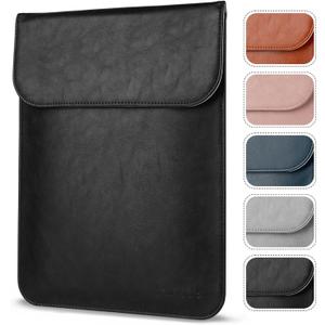 Allinside 13-13.3 inch Laptop Sleeve Case for MacBook Pro 14 2021-2024/MacBook Air 13 2010-2017/MacBook Pro 13 2010-2015, Waterproof PU Leather Laptop Sleeve Bag Protective Vertical Case Cover, Black