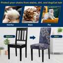 Chair Covers, Stretch Kitchen Dining Room Chair Covers Set of 4, Removable Washable Dining Chair Slipcovers for Home, Hotel, Banquet