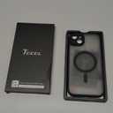 TOCOL for iPhone 15 Plus Case, Compatible with Magsafe, Full Camera Protection, Built-in Magnetic Ring, Drop Protection, Translucent Matte Phone Case for iPhone 15 Plus 6.7 inch (Black)