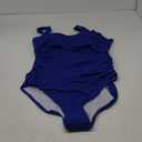 One Piece Swimsuit for Women Ribbed Tummy Control Bathing Suit Ruched Swim Suit Slimming Swimwear (XX-Large, Royal Blue)