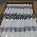 Goodluck 350 Piece Silver Plastic Dinnerware Set for 50 Guests, Fancy Disposable Plates for Party, Include: 50 Dinner Plates, 50 Dessert Plates, 50 Pre Rolled Napkins with Silver Silverware, 50 Cups