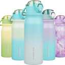 BJPKPK Insulated Water Bottle 25oz Stainless Steel Water Bottles with Straw and Carry Handle Double Wall Metal Thermal Flask,Sea Salt
