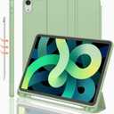 iMieet iPad Air 11 Inch Case M4/M3/M2(2026/2025/2024), iPad Air 5th/4th Generation Case 2022/2020 10.9 Inch with Pencil Holder,Trifold Stand Smart Case with Soft TPU Back(Matcha Green)