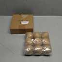 Syhood 9 Pcs 2.36 Inch Christmas Ball Ornaments Boho Farmhouse Jute Rope Hanging Balls Burlap Neutral Rustic Ornaments for Xmas Tree Holiday Wreath Garland Wedding Home(Linen)