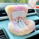 Car Seat for labubu Dolls with Air Vent Clip and Desktop Stand, Cute and Functional Car Ornament for Doll Fans Collectors(Colorful)