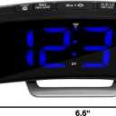 La Crosse Technology Curved Blue LED Atomic Dual Alarm Clock, 1.8 Inch (617-249)