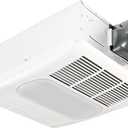 Delta Breez Bathroom Exhaust Fan with Light, Heater & Thermostat, Radiance, 80 CFM, White