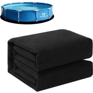 Upgrade Thicken 18ft Round Pool Liner Pad for Above Ground Pool, 300g/㎡ Seamless Swimming Pool Mat, Under Pool Padding, Puncture Protection, Extend Liner Life, Durable Geotextile Material Eco-Friendly