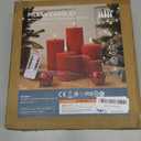 LUSHABOR Flameless Candles, 4 Pack Battery Operated Candles with Remote, Real Wax LED Fake Candles with Timer Flickering for Christmas Wedding Home Party D3 H 5" 6" 7" 9" Red