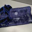 KingPavonini XXL Knee Ice Pack Wrap Around Entire Knee After Surgery, Large Reusable Gel Ice Pack for Injuries, Pain Relief, Swelling, Sports Injuries, 1 Pack (Blue)