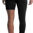 OEBLD Single Leg 3/4 Compression Tights, Unisex Sports Compression Pants, Basketball Leg Sleeves (Black, S)