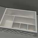 Ukonvi Paper Plate Dispenser and Holder for Kitchen Counter, Wood Rustic Silverware Utensil Caddy, Cutlery Flatware Organizer Box for Cups Spoons Forks Napkins, Kitchen Accessories