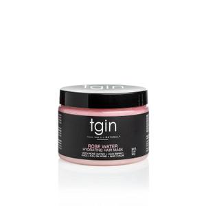 tgin Rose Water Hydrating Hair Mask for Natural hair, with Rose Water and Acai Berries, Hydrating Conditioning Treatment for Dry Hair, 12 oz