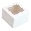 30pcs mini cookie boxes - 4x4x2.5 Inches white dessert boxes with stickers and jute twine, perfect for small cookie boxes and dessert packaging