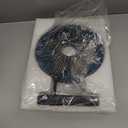 HODESumPure Gold Luxury Round Decorative Sculpture Statue Above Cabinet Home Decorations for Living Room Kitchen Fireplace Mantel Office Bookshelf Table Top Home Decor Accents (Blue)