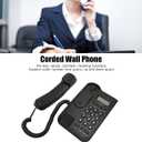 Corded Phone, Wired Landline Desktop House Phone with Speaker for Business, Caller ID/Callback, Desktop Landline Phone Hands Calling for Home Office Hotel(Black)