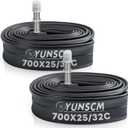 YUNSCM 2-PCS 700C Bike Tubes 700x25C/32C TR4A 40mm Schrader Valve 700C Inner Tubes Compatible with 700x25C 700x26C 700x28C 700x30C 700x32C Bike Bicycle Tire Tubes