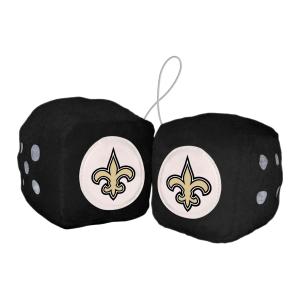 Officially Licensed NFL New Orleans Saints 3" Fuzzy Dice Décor, Saints