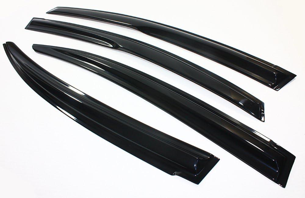 Smoke Tinted Window Visor Rain/Sun Guard Sun Shade Deflector Compatible with 2012-2015 Honda Civic 4 Door Sedan