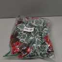 8 Pack Artificial Christmas Flowers with Holly Berries, Pine Cones, Green Leaves, Faux Floral Stems for Holiday Decor