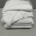 Amazon Basics 4 Piece Comfortable Cotton Jersey Bed Sheet Set, Includes Soft Flat and Fitted Sheets, Pillowcase, Queen, White, Solid