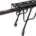 Amarine Made Bike Rear Rack 110 Lbs Capacity Aluminum Alloy or Iron Bicycle Rear Rack Adjustable Pannier Bike Luggage Cargo Rack Quick Release Bicycle Carrier Racks (Al Half Quick Release)