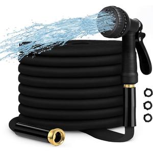 100FT Garden Hose with 8 Spray Nozzle  Lightweight, Kink-Free, Leakproof Flexible Water Hose for Yard, Lawn & Car Wash