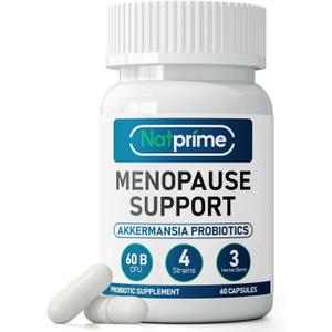 Menopause Probiotic Supplements for Women - 60 Billion CFU Akkermansia Probiotics for Hormone Balance, Night Sweats, Hot Flashes Relief, Gut Health - 60 Ct