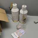 25" Table Lamps Set of 2 - Modern Bedside Lamps for Living Room - White Washed Ceramic Nightstand Lamps for Bedroom