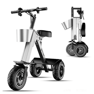 Powered Mobility Scooters- Powered Electric Scooter 3 Wheels Foldable Trike with Seat for Adults, Lightweight Electric Scooter with Removable 36V 10AH Battery,450W Motor