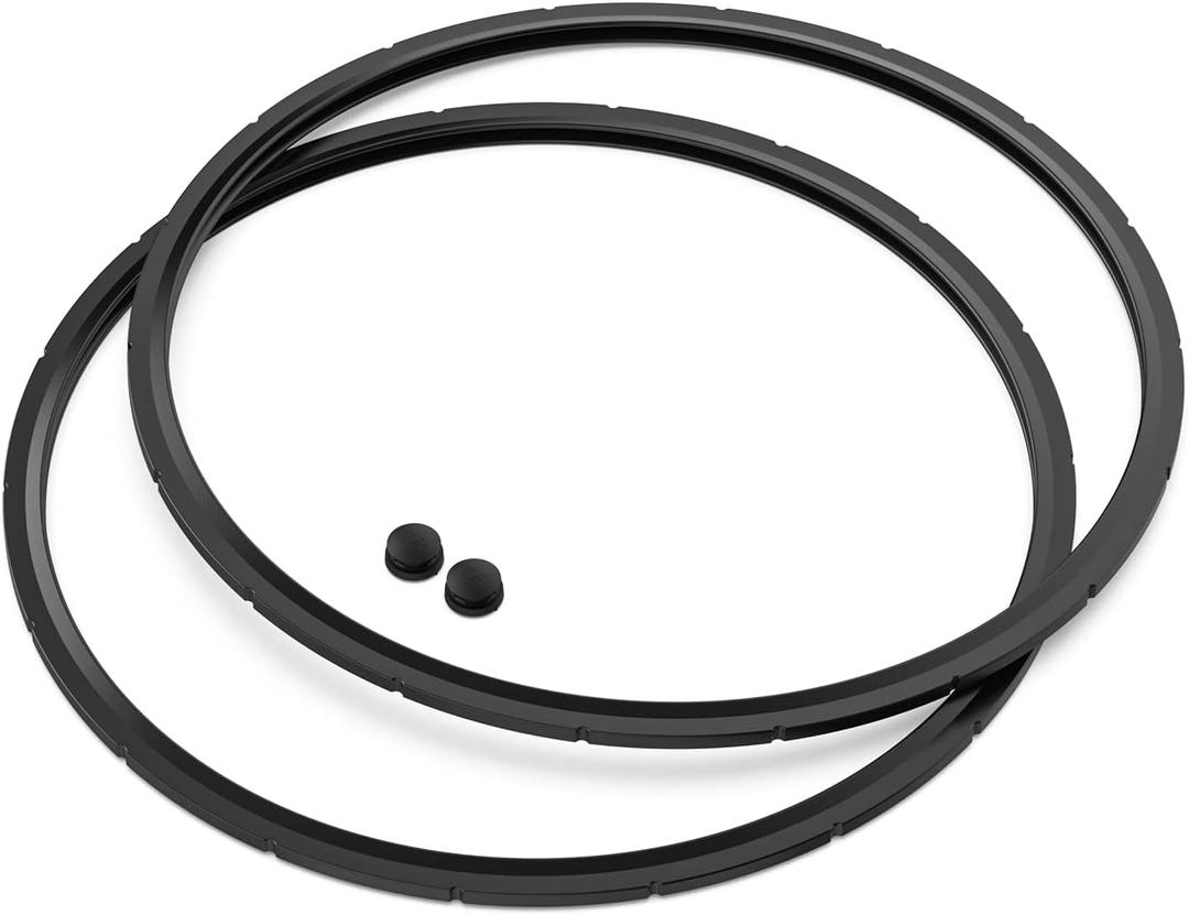 09924 Pressure Canner Sealing Ring - & Overpressure Plug for Presto 0128206 0128202 0128203 0128204 0128303 0126306 6 & 8 Quart Pressure Cooker - 2 Pack