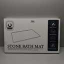 Stone Bath Mat Diatomaceous Earth Shower Mat Non-Slip Super Absorbent Bathroom Floor Mat Quick Drying Natural Easy to Clean(24 * 16 Grey)