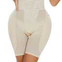 SEXYWG Hip Enhancer Shapewear for Women Hip Pads Body Shape Tummy Control Panty Padded Short for Curvy Body (Small, Beige-removable)