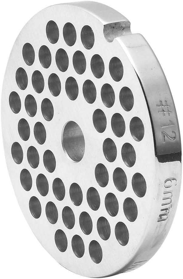 #12 Stainless Steel Meat Grinder Plate Discs Blades for FGA Food Chopper and Hobart, LEM, Cabelas, Weston, MTN Meat Grinders,Cutting Disks Heavy Duty (6/25 Hole Plate)
