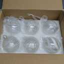 Kingrol 3.14 Inch Glass Ball Ornaments, Set of 6, Christmas Tree Decoration Balls, Fillable Ornaments for DIY Craft Projects, Christmas, Wedding, Party, Home Decor