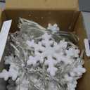 Aulanto Christmas Lights Outdoor Snowflake Lights,16.73ft 240 LED Snowflake Icicle Lights Waterproof with 20 Drops,RGB Color Changing Christmas Decorations Light for Eaves, Yard, Tree, Window, Curtain