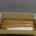 Over The Table Rod Stand with Clamps Adjustable 47"-98" Length 30"-43" Height Gold Table Arch Stand Hanging for Decoration Flowers Display Wedding Birthday Party Halloween Christmas