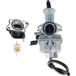 Carburetor and Boot Kit Replacement for Honda 1977-1990 CB125S 2004-2013 CRF100F 1974-1998 XL100 1979-1985 XL100S 1981-1984 XR100 1985-2004 XR100R 1980-1984 XR200 1981-2002 XR200R Carb