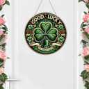 VODAPYC Saint Patrick's Day Diamond Art Hanging Kits for Adults, DIY Special Shaped Partial Diamonds Art Window Cling Pendant Ornament for Home Decor (Good Lucky)