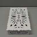 Saillong Doorbell Chime Cover Box Only, Doorbell Cover for Wall Inside With Floral Design, Indoor Doorbells Covers with Self Adhesive Tape, Fits Most of Doorbells Chime, Easy to Install(White)