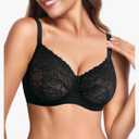 Minimizer Bras for Women Underwire Full Coverage Plus Size Unlined Bra for Heavy Breast 34D