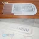 Sideways Floor Wall Air Vent Deflector for Under Furniture Heat and Air Deflecting, Fits Vents 3" - 7" Wide, Also Extends Lengthwise up to 17.5", Foam Tape for Tight Seal