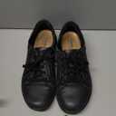 Clarks Collection Women's Caroline Janna Sneaker, Black Leather, 7.5 Wide US