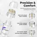 Micro Infusion System for Face & Neck-Micro Infusion Kit to Leave Skin Firmer & Smoother-0.25mm Facial Stamp with Collagen & Hyaluronic Acid Serum for At Home Glow and Anti-aging-2 Month Supply